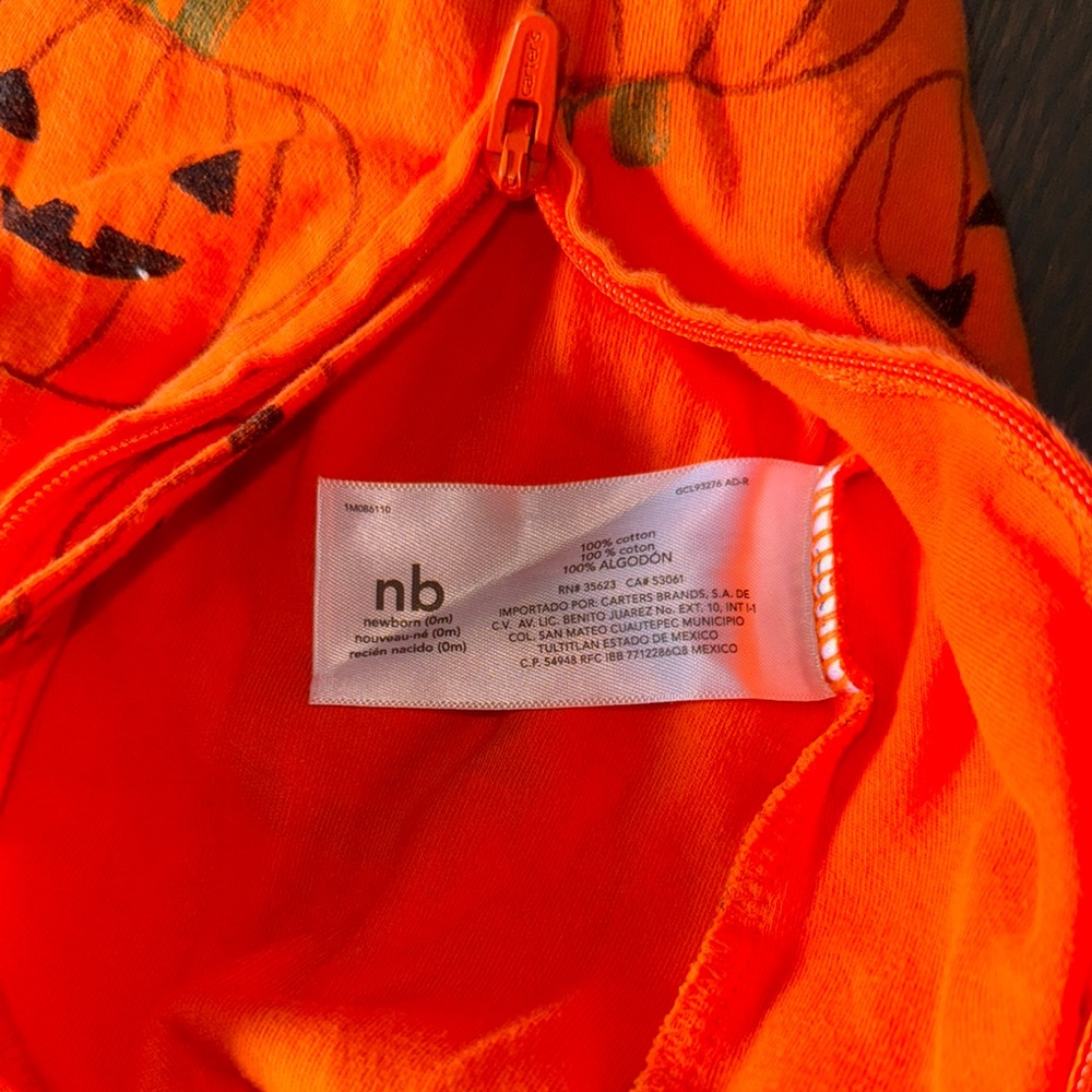 Carter's Halloween Zip-Up Cotton Sleep and Play Coverall | NB - Picture 6 of 8